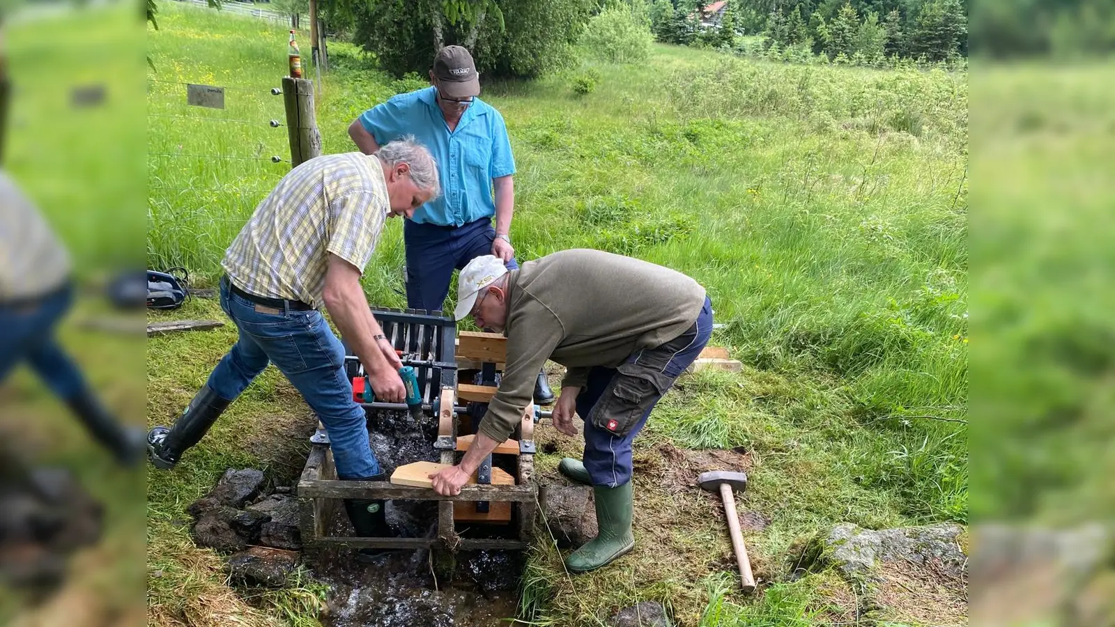 Erneuerung des Hammerwerks bei der Alten Mühle in Gehenhammer (Bild: Manfred Janker)
