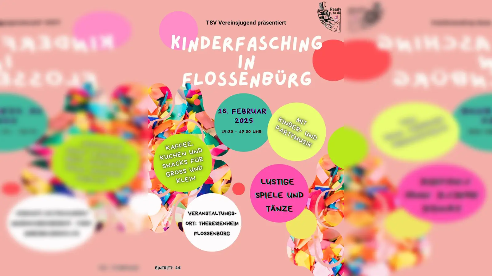 Plakat Kinderfasching 2025 der TSV Vereinsjugend Flossenbürg (Bild: Jonas Meiler)