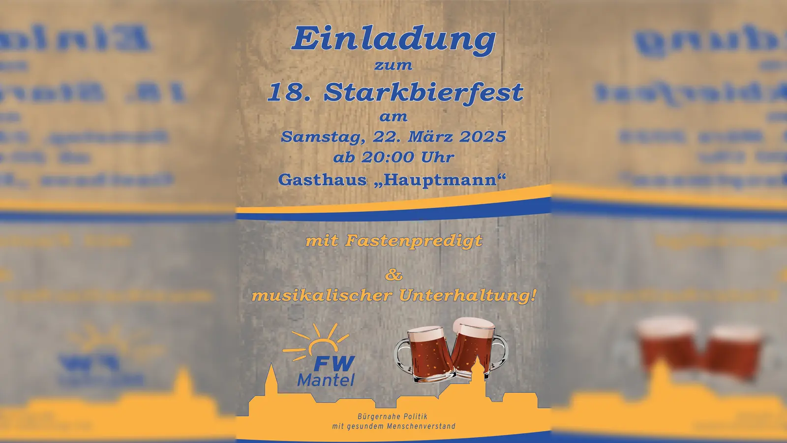 Starkbierfest Freie Wähler Mantel (Bild: Freie Wähler Mantel)