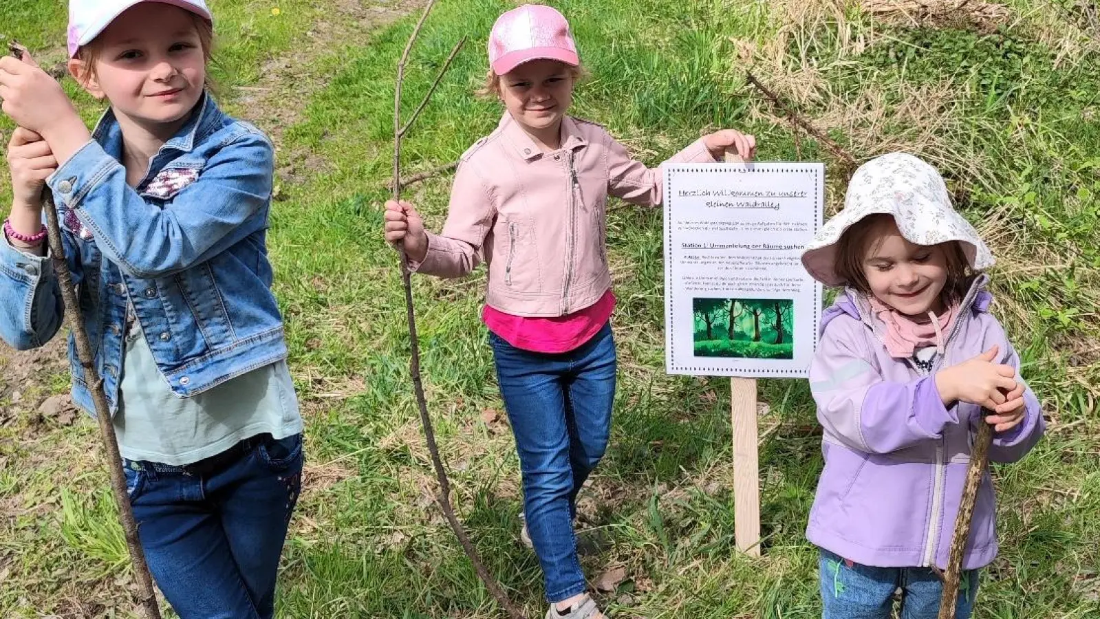 Bei der Waldrallye des Städtischen Kindergartens hatten die Kinder Spaß.  (Bild: Florian Ulrich/exb)