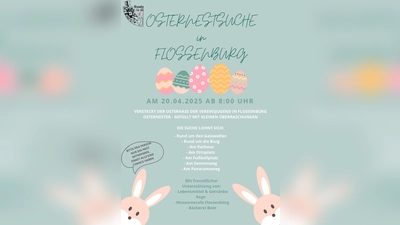 Plakat zur Osternestsuche 2025 der TSV Vereinsjugend Flossenbürg. (Bild: Jonas Meiler)