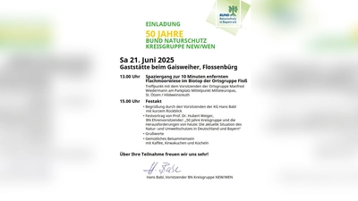 Einladung zur 50-Jahr-Feier des BN NEW-WEN (Bild: Gabi Fraunholz)