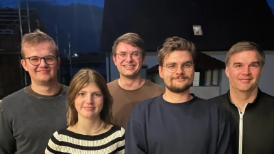 Kilian Plank, Emilia Langer, Jakob Böhm, Jonas Strunk, Christian Baumann (von links). <br>Es fehlt: Sabine Kemptner<br> (Bild: Tobias Dirrigl)