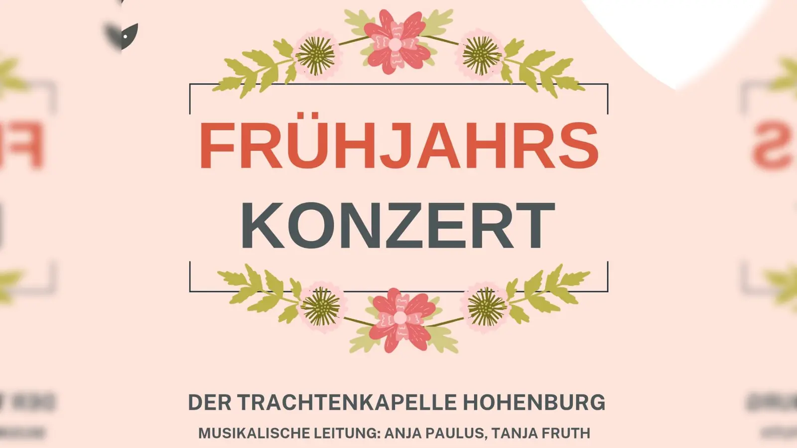 Einladung zum Frühjahrskonzert der Trachtenkapelle Hohenburg am 13. April 18:00 Uhr in der Turnhalle der Lauterachtalgrundschule Hohenburg (Bild: Benjamin Siegert)