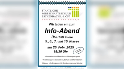 Plakat zum Infoabend an der Wirtschaftsschule Eschenbach (Bild: Jürgen Koller)