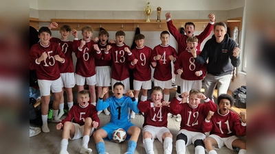 Das strahlende Siegerteam des Schulverbunds Vohenstrauß - Pleystein (Bild: Michael Neumann)