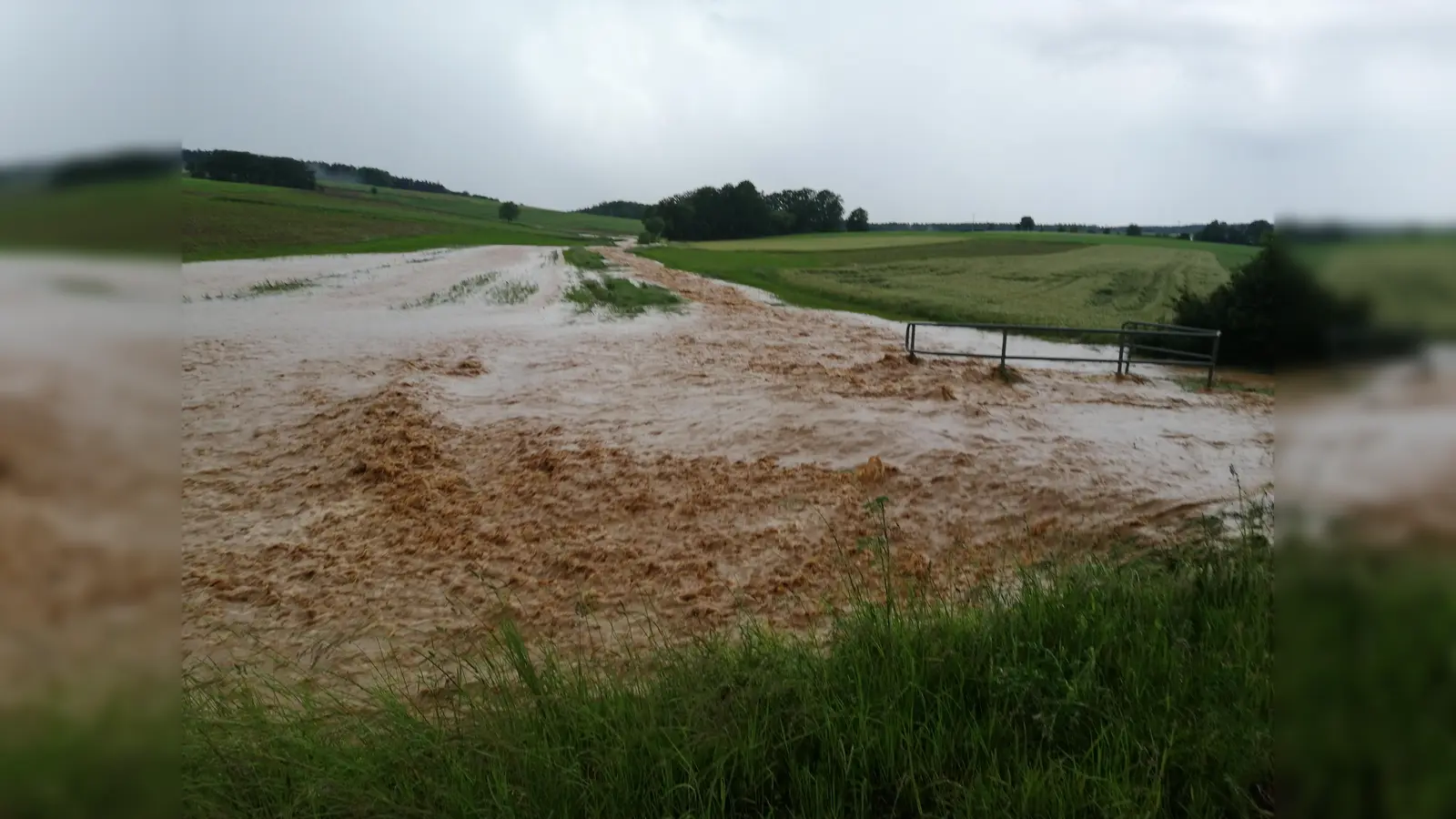 Das Unwetter vom 01.06.2025 richtete auch in der Kainsrichter Flur erhebliche Schäden an. (Bild: Peter Dotzler)