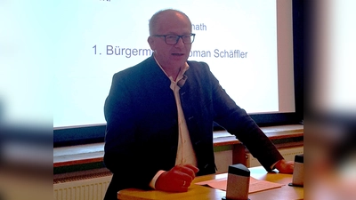 Bürgermeister Roman Schäfller bei der Jahreshauptversammlung des SVSW Kemnath (Bild: Wolfgang Weber)