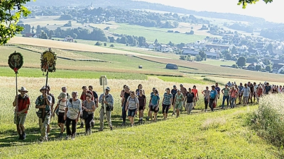 Gleich geschafft! Beim Anstieg auf den Mariahilfberg werden noch die letzten Kräfte mobilisiert.  (Bild: Fritz Dietl)