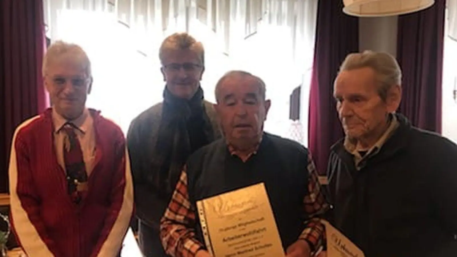 Von links: Edwin Ulrich, Wolfang Braun, Manfred Schultes, Roland Glowka. <br> (Bild: Edwin Ulrich)