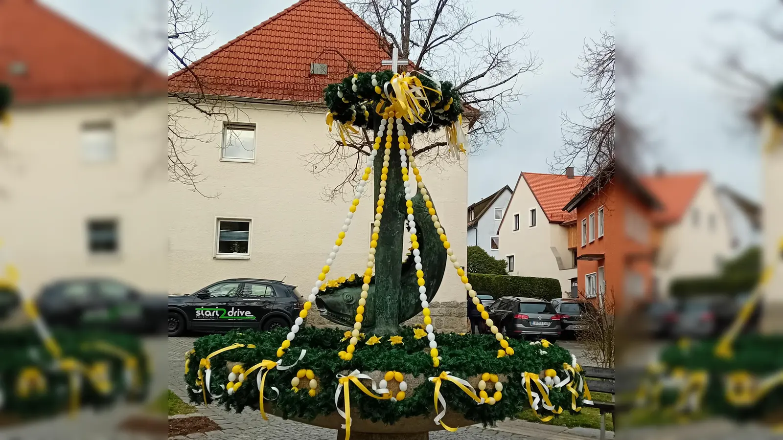 Der Stadtbrunnen in Windischeschenbach  (Bild: Rosi Witt)